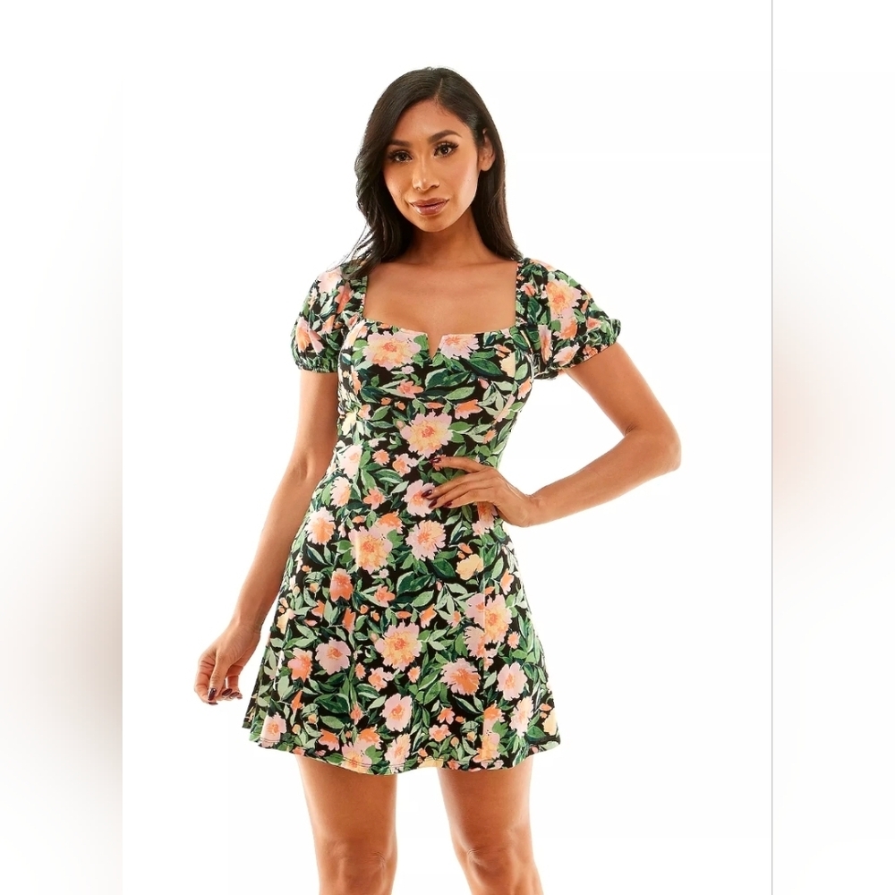 Lily Rose Notched Fit & Flare Dress XL